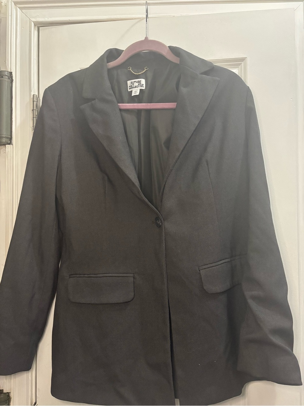 Future Collective Black Single-Button Blazer